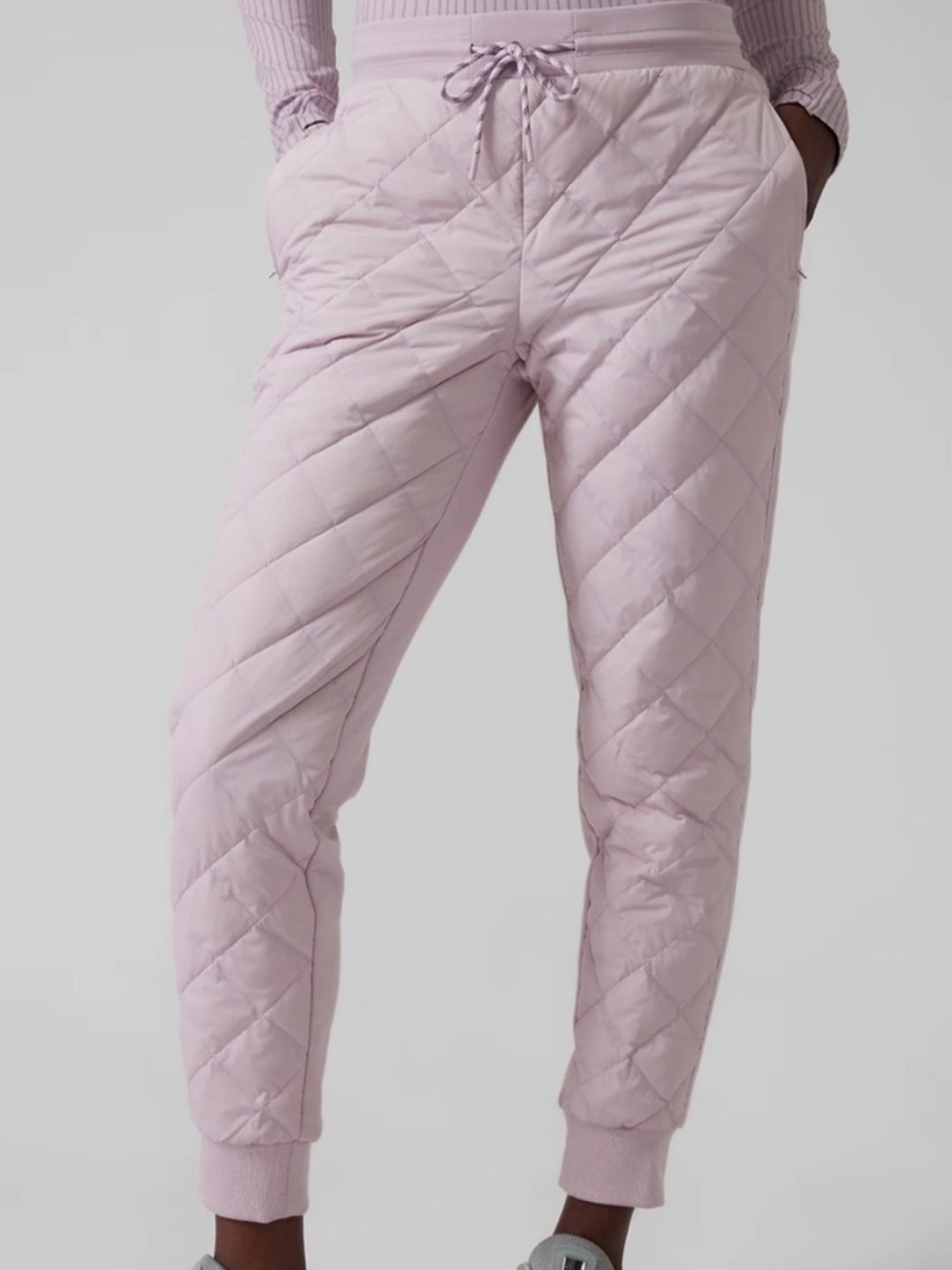 Athleta Apres Ski Puffer Jogger Down Fill Shasta Purple Lilac 4